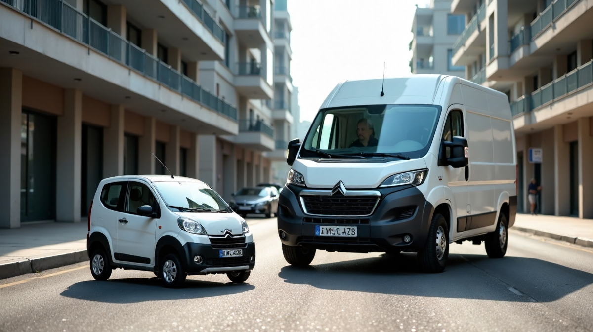 Der David und Goliath unter Transportern: Citroën Ami und Peugeot Boxer